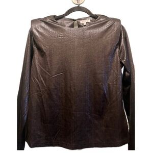 Black size small shiny TCEC blouse